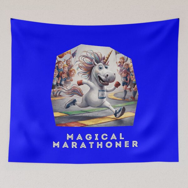 Item preview, Funny Running Unicorn Sayings Magical Marathoner designed and sold by fantasticdesign.