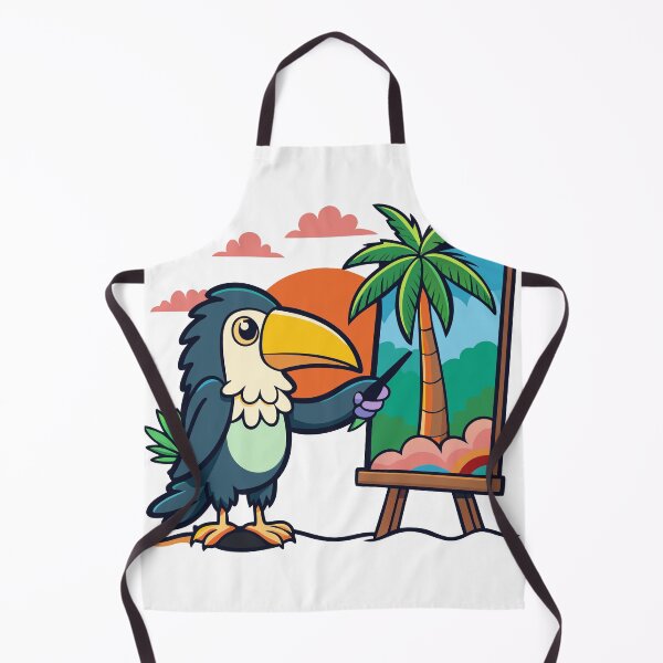 Item preview, Fluffy Toucan Painting a Sunset designed and sold by omerfdln34.
