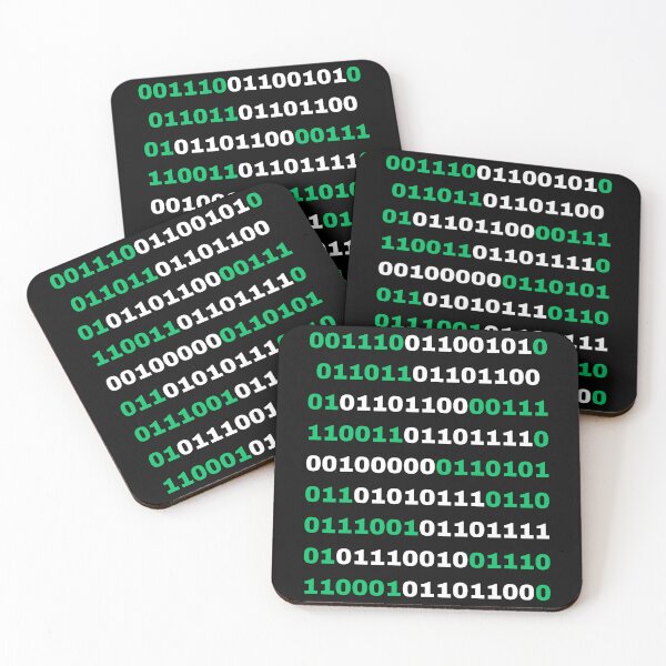 Item preview, hello world (white binary) designed and sold by ApolloStoreHD.