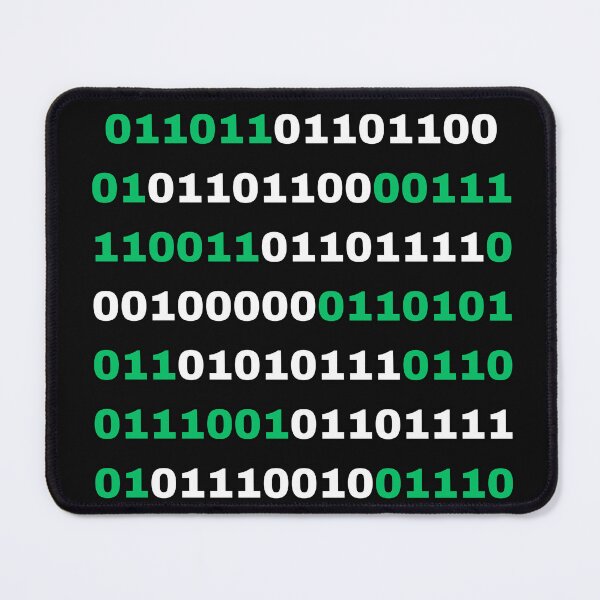 Item preview, hello world (white binary) designed and sold by ApolloStoreHD.