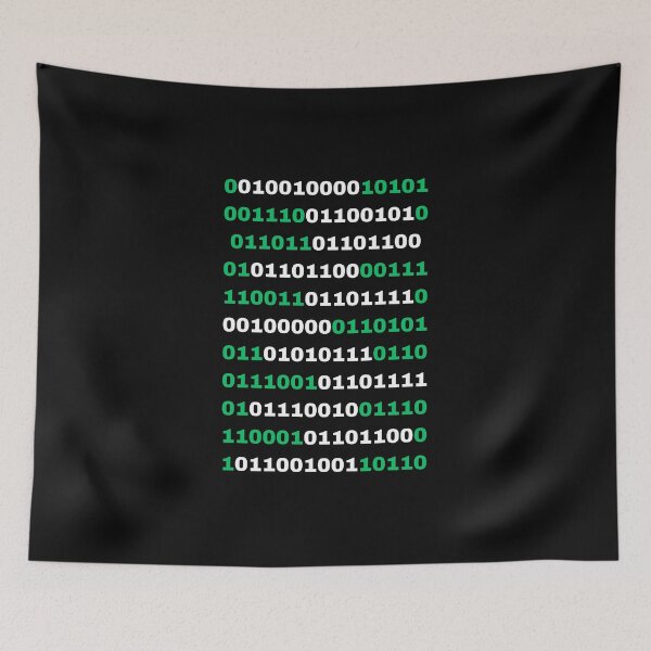 Item preview, hello world (white binary) designed and sold by ApolloStoreHD.