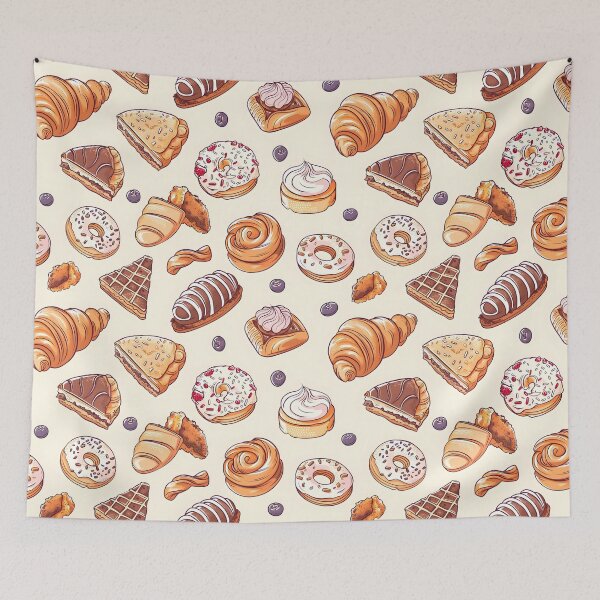 Item preview, French pastry Seamless Pattern designed and sold by palaco210.