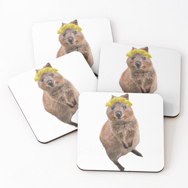 Item preview, Yellow flower crown quokka  designed and sold by SillyLittleSnek.