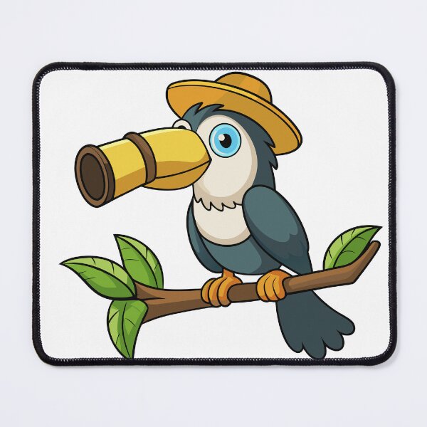 Item preview, Fluffy Toucan in a Tiny Explorer Hat designed and sold by omerfdln34.