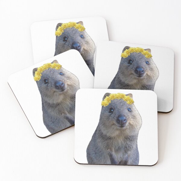 Item preview, Yellow flower crown quokka  designed and sold by SillyLittleSnek.
