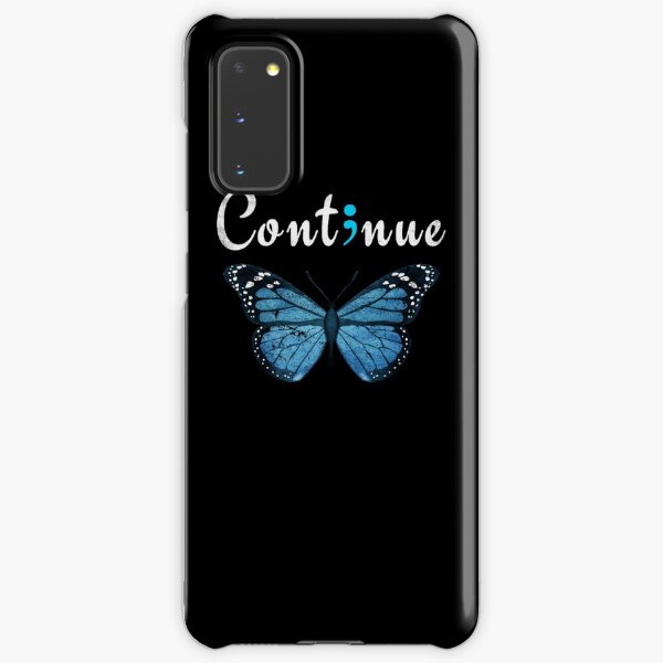 Semicolon Butterfly Continue Tattoo Design Samsung Galaxy Snap Case