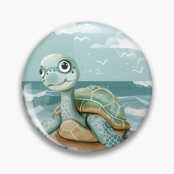 Item preview,  Cute baby Sea turtle on beach coastal colors designed and sold by Inktown.