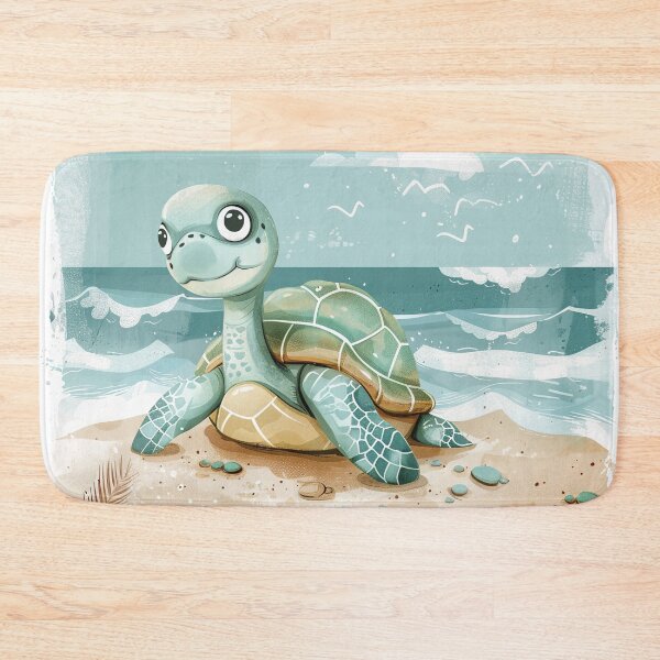 Item preview,  Cute baby Sea turtle on beach coastal colors designed and sold by Inktown.