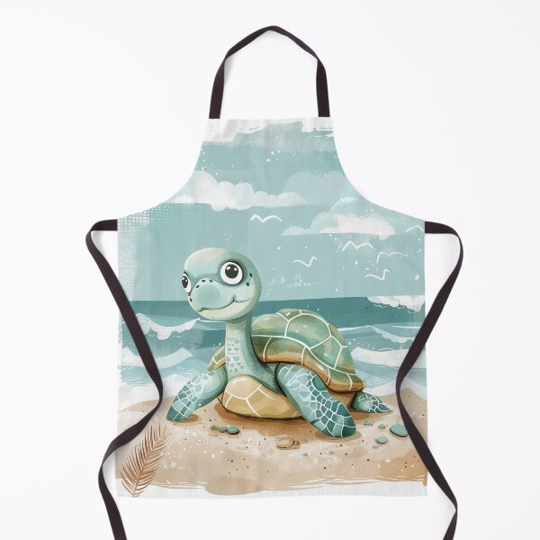 Item preview, Cute baby Sea turtle on beach coastal colors designed and sold by Inktown.