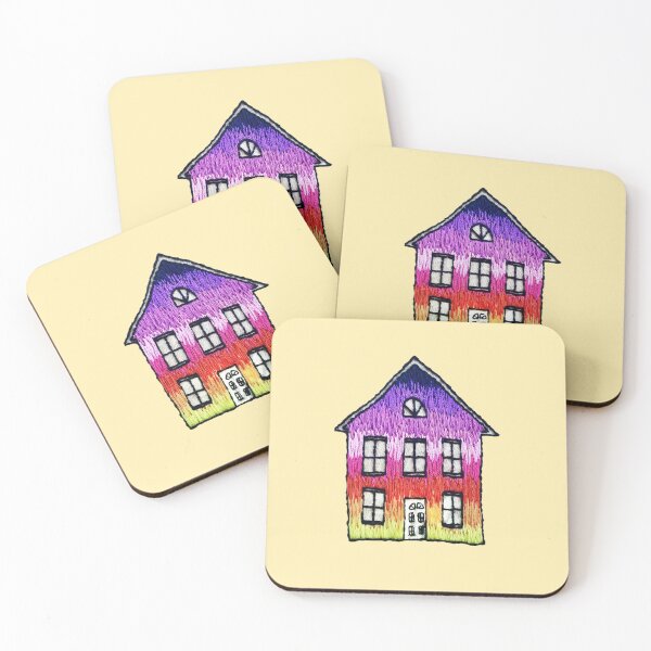 Item preview, Sunset House Embroidery Cutout designed and sold by ashleygilland.