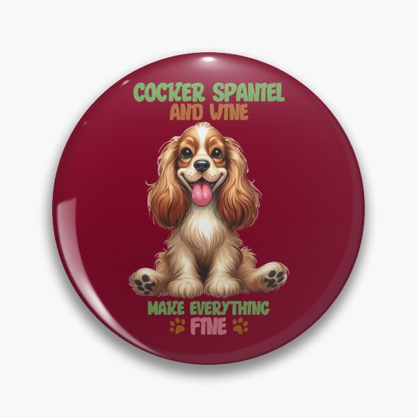 Item preview, Cocker Spaniel and Wine designed and sold by PawPrintStyles.