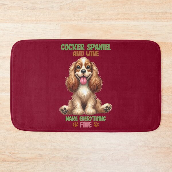 Item preview, Cocker Spaniel and Wine designed and sold by PawPrintStyles.