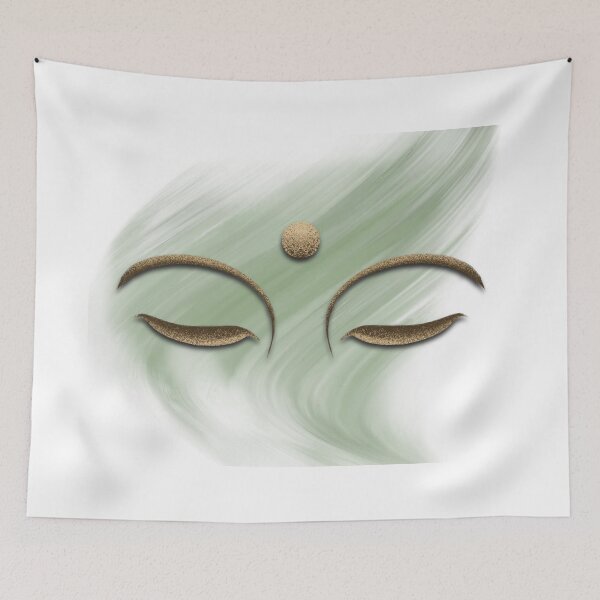 Item preview, Green and White Buddha eyes designed and sold by Sacred Minds Studio.