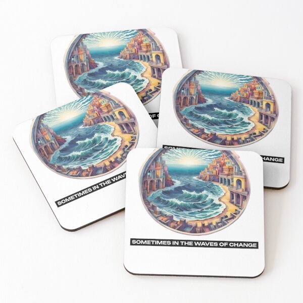 Item preview, Ocean Waves coming into shore "Sometimes in the waves of change we find our true direction"  designed and sold by EmeraldCauldren.