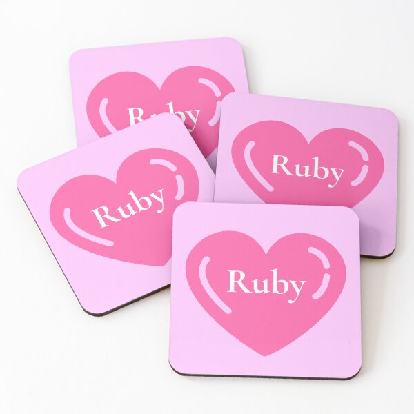 Item preview, Ruby Name Girl Pink designed and sold by Monika Howarth.