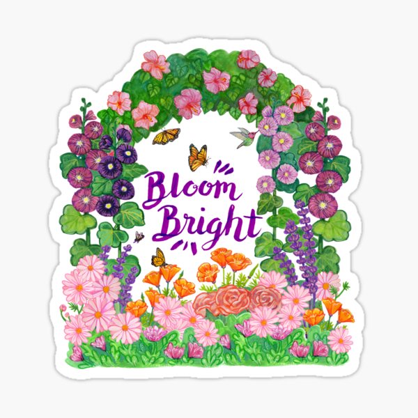 Bloom Bright Summer Garden Sticker