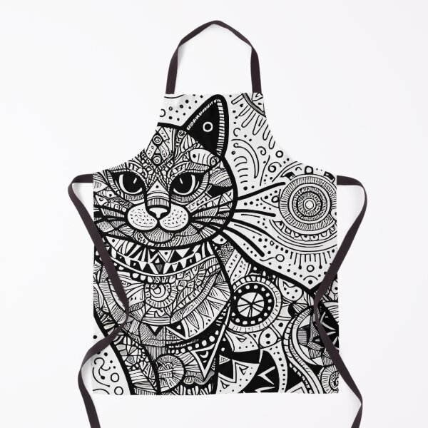 Item preview, Abstract Black and White Twin Cats designed and sold by PRINYOS.
