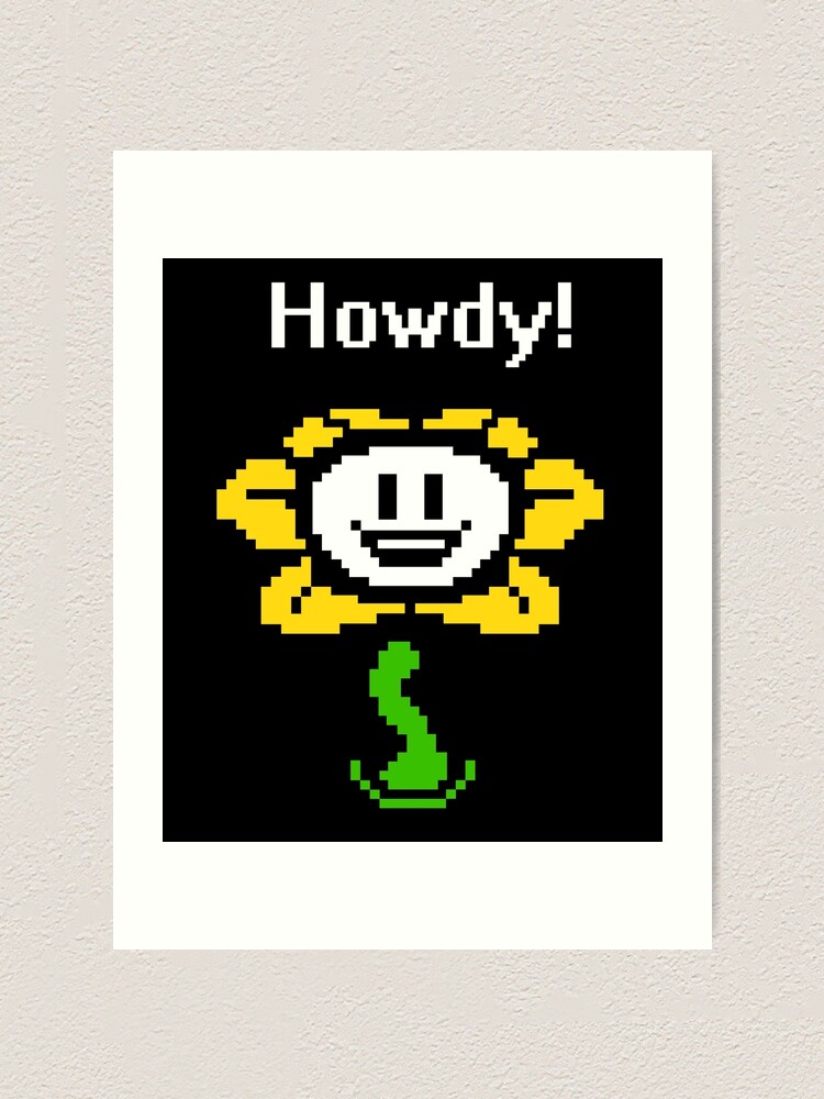 Undertale Flowey The Flower Howdy Art Print By Oxox Ocheriin Redbubble
