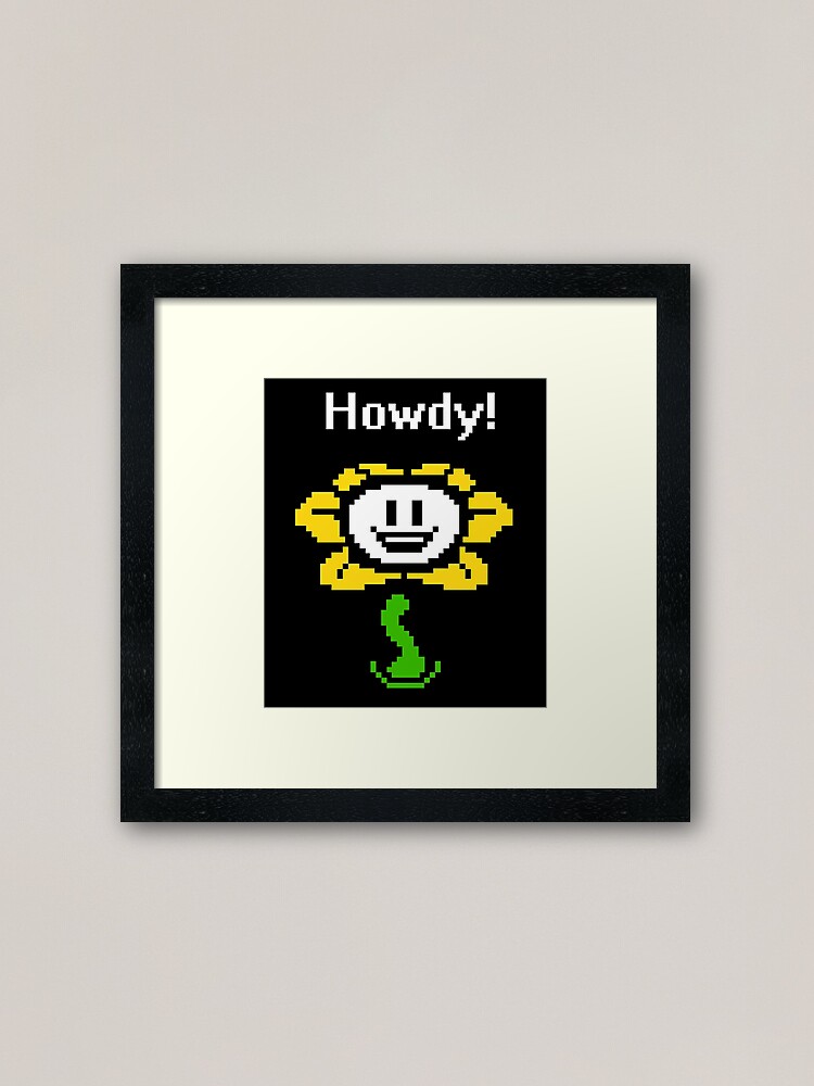 Undertale Flowey The Flower Howdy Framed Art Print By Oxox Ocheriin Redbubble