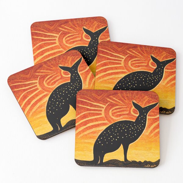 Item preview, "Outback Sunshine: Kangaroo Art" designed and sold by Art-Vortex-fr.