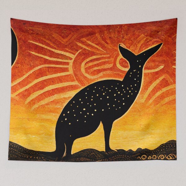 Item preview, "Outback Sunshine: Kangaroo Art" designed and sold by Art-Vortex-fr.