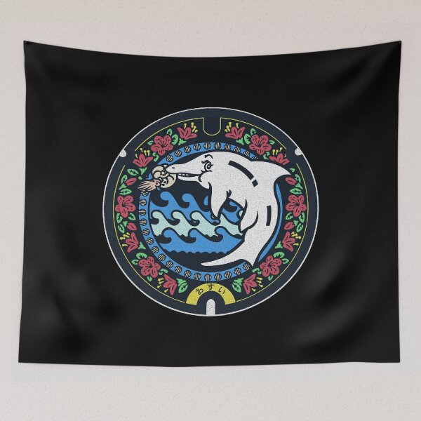 Item preview, Minamisanriku Town Manhole Cover Art designed and sold by Musashi1996Art.