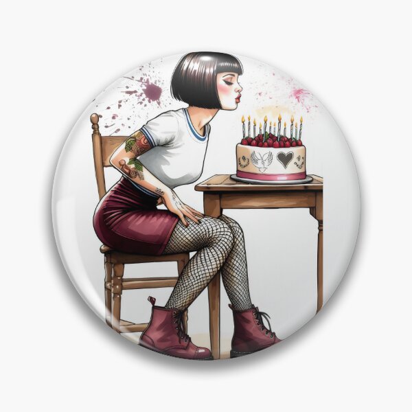 Item preview, Ska, Mod, Skinhead girl birthday cake designed and sold by fatbanana.