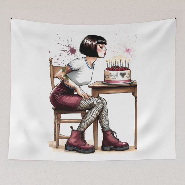 Item preview, Ska, Mod, Skinhead girl birthday cake designed and sold by fatbanana.