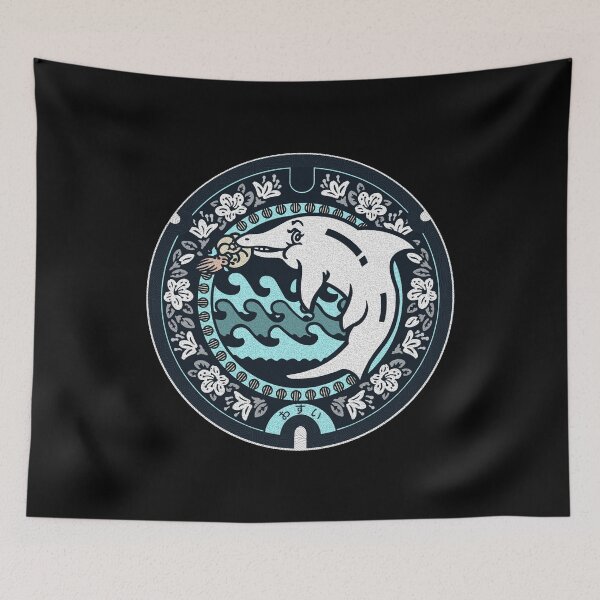 Item preview, Minamisanriku Town Manhole Cover Art 2 designed and sold by Musashi1996Art.