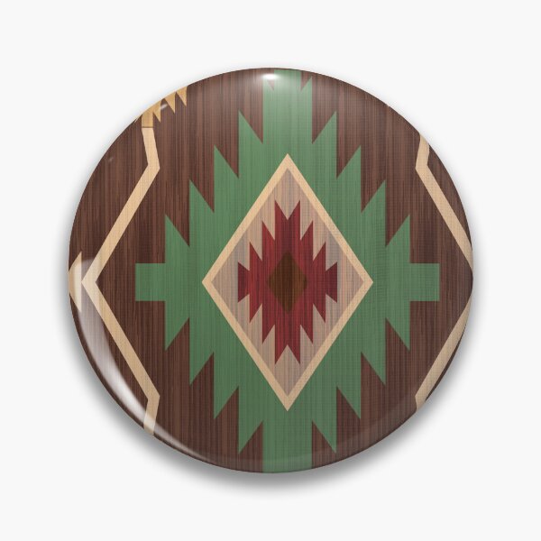 Item preview,  Traditional Geometric Navajo Inspired Rug with Green and Brown Patterns designed and sold by Opart Srinok.