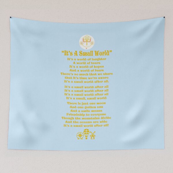 Item preview, It's a Small World-Blue designed and sold by TheCaliGirls.