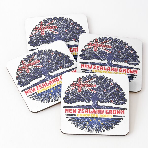 Item preview, European Union EU Europe New Zealander New Zealand Tree Roots Flag designed and sold by FlagX.