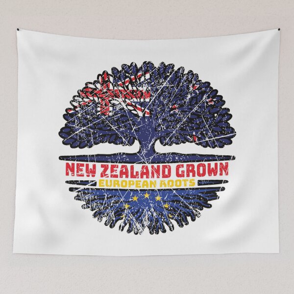 Item preview, European Union EU Europe New Zealander New Zealand Tree Roots Flag designed and sold by FlagX.