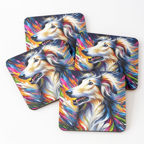 Item preview, Borzoi Dog Acrylic Print Doggo Portrait Pet Lovers designed and sold by Puppy Puzzles Plus.
