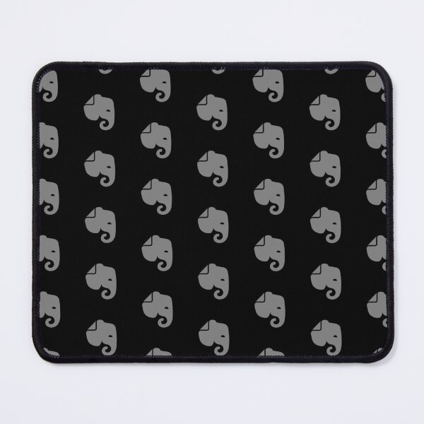 Item preview, gray elephant pattern on black background  designed and sold by rovan-hamdy.