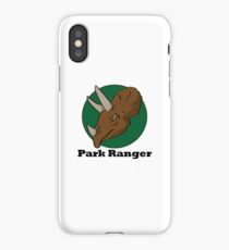Park Ranger / Triceratops Zookeeper iPhone Case