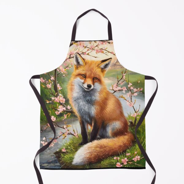 Artikelvorschau, Fuchs-Portrait. Fuchs mit Kirschblüte, Blumenfuchs, Vintage-Fuchs, Fuchs-Malerei, Edgar Degas-Stil entworfen und verkauft von FoxVibes.