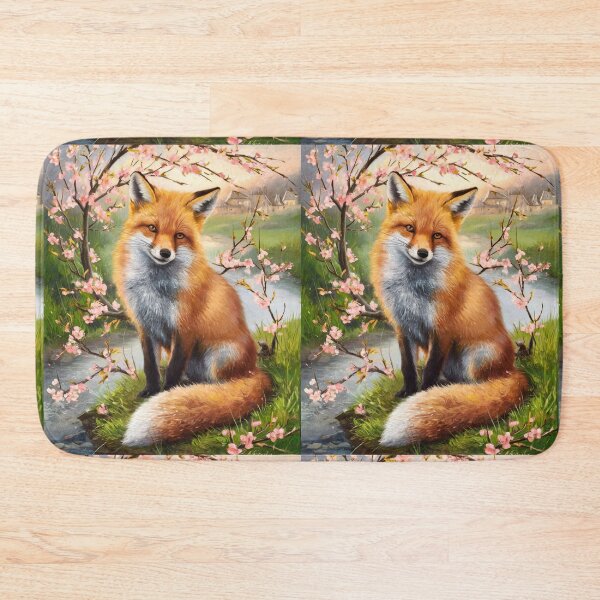 Artikelvorschau, Fuchs-Portrait. Fuchs mit Kirschblüte, Blumenfuchs, Vintage-Fuchs, Fuchs-Malerei, Edgar Degas-Stil entworfen und verkauft von FoxVibes.