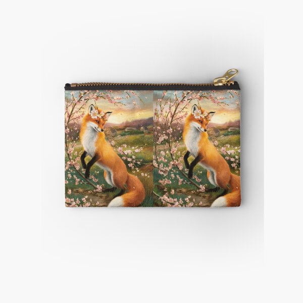 Artikelvorschau, Fuchs-Portrait. Fuchs mit Kirschblüte, Blumenfuchs, Vintage-Fuchs, Fuchs-Malerei, Edgar Degas-Stil entworfen und verkauft von FoxVibes.