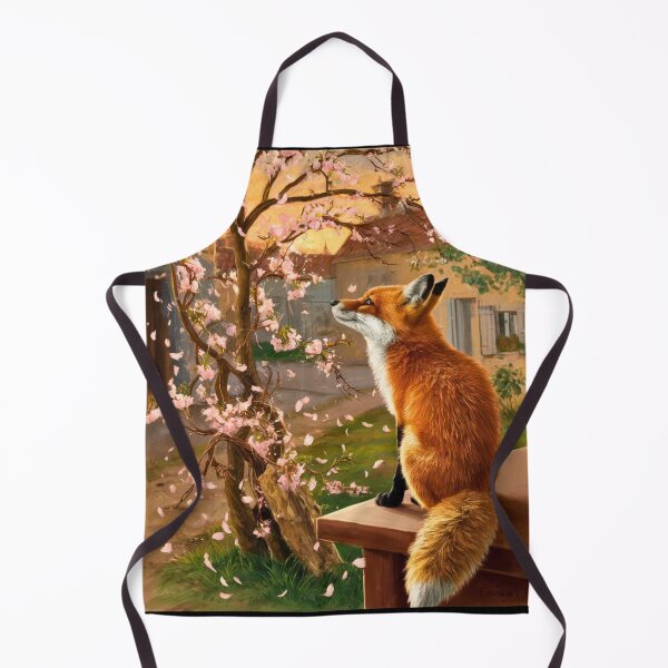 Artikelvorschau, Fuchs-Portrait. Fuchs mit Kirschblüte, Blumenfuchs, Vintage-Fuchs, Fuchs-Malerei, Edgar Degas-Stil entworfen und verkauft von FoxVibes.