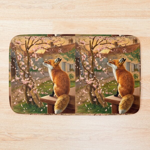 Artikelvorschau, Fuchs-Portrait. Fuchs mit Kirschblüte, Blumenfuchs, Vintage-Fuchs, Fuchs-Malerei, Edgar Degas-Stil entworfen und verkauft von FoxVibes.