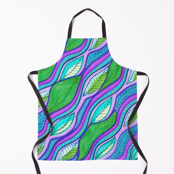 Item preview, Green, Purple and Blue Flowing Leaf Pattern designed and sold by artofkathleen.