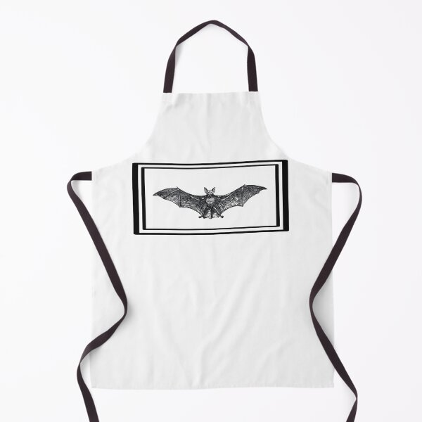 Item preview, Vintage 1901 Bat Black and White Block Print designed and sold by MountMercantile.