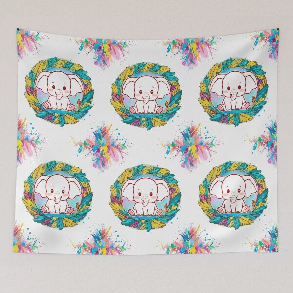 Item preview, Cute Elephant. Little elephant, colorful elephant, elephant drawing designed and sold by ElephantVibes.