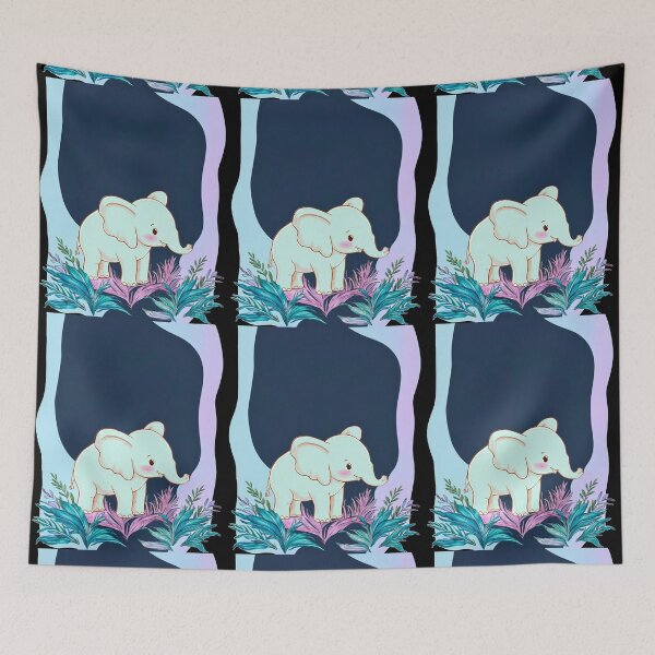 Item preview, Cute Elephant. Little elephant, colorful elephant, elephant drawing designed and sold by ElephantVibes.