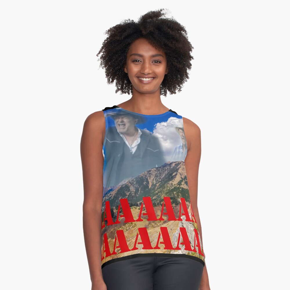 aaaaaaaaaaaaaaaaaaaaaaaaa Screaming Guy Song Sleeveless Top By Blacksendok Redbubble