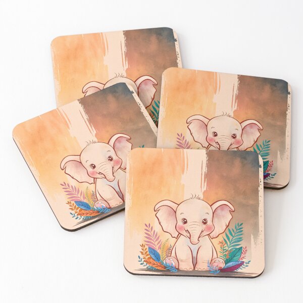 Item preview, Cute Elephant. Little elephant, colorful elephant, elephant drawing designed and sold by ElephantVibes.