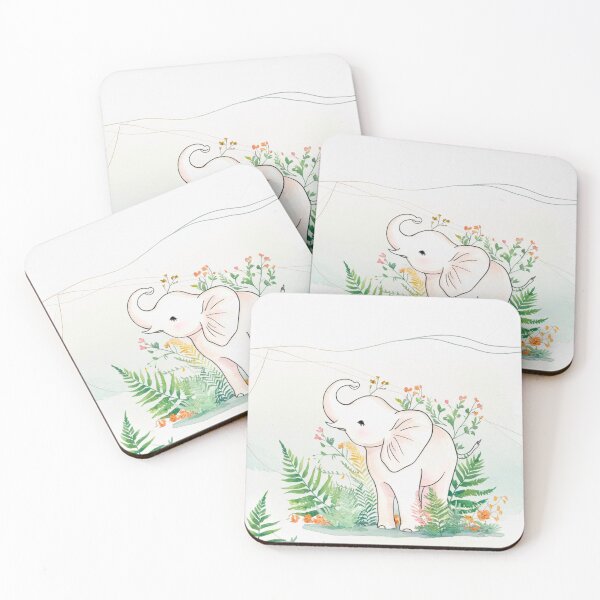 Item preview, Cute Elephant. Little elephant, colorful elephant, elephant drawing designed and sold by ElephantVibes.