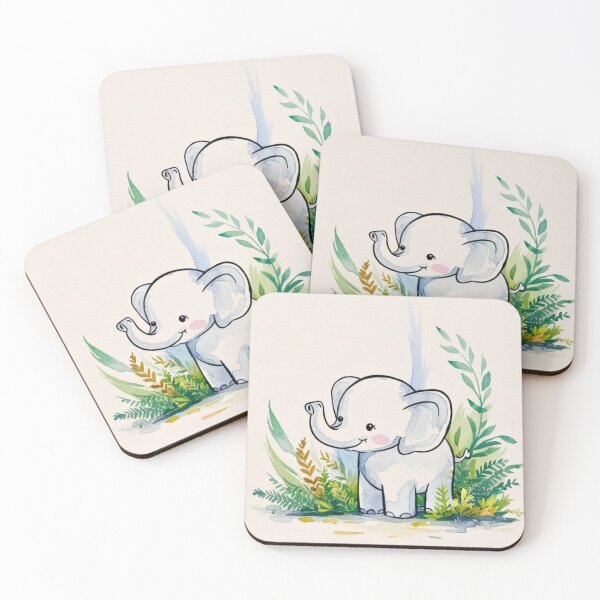 Item preview, Cute Elephant. Little elephant, colorful elephant, elephant drawing designed and sold by ElephantVibes.