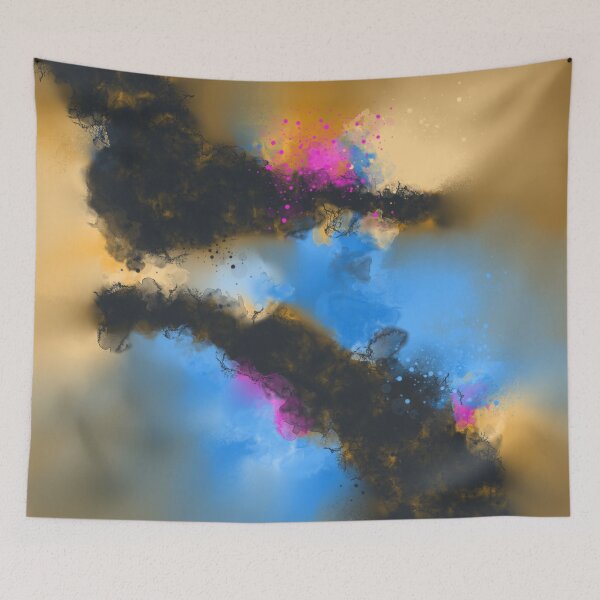 Item preview, Outer Limits - Pink Blue Black Abstract designed and sold by Joey Santiago.
